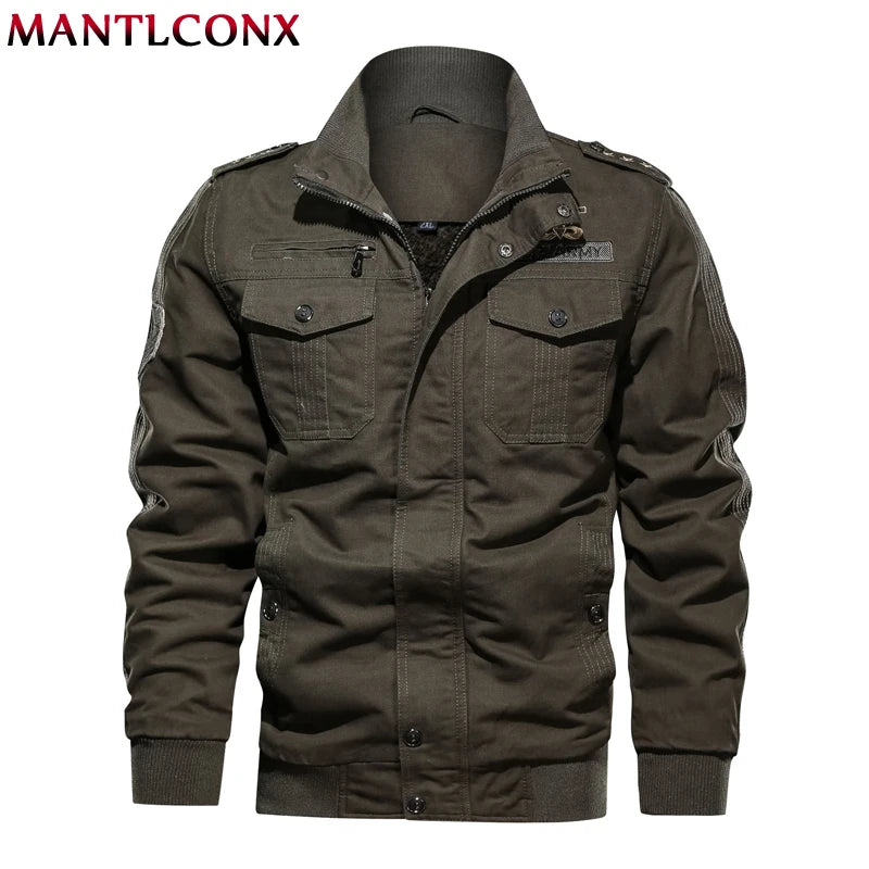 6XL Military Jacket Men Winter Thick Thermal Coat Army Pilot Jackets Air Force Cargo Jacket Windbreaker Men Pakas Male