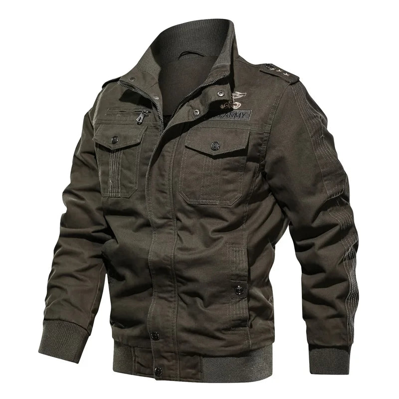 6XL Military Jacket Men Winter Thick Thermal Coat Army Pilot Jackets Air Force Cargo Jacket Windbreaker Men Pakas Male